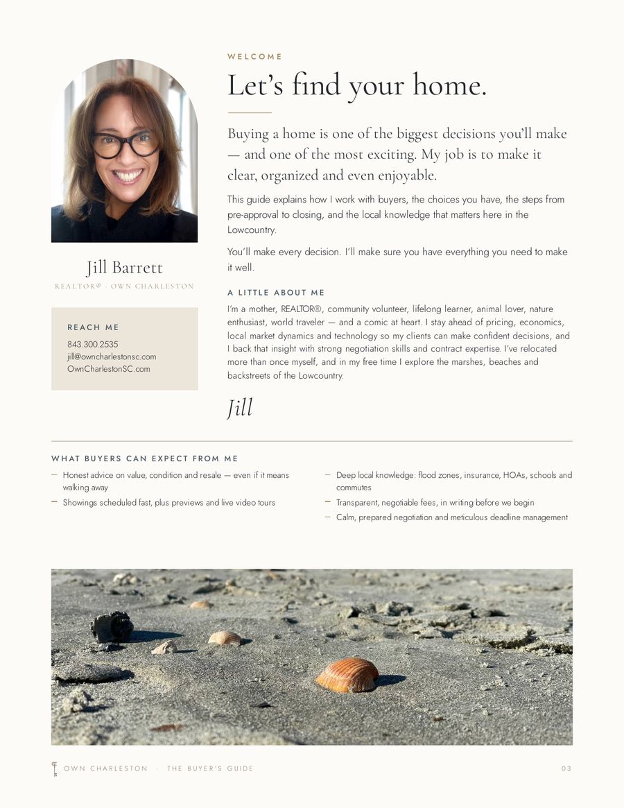 Welcome page from Jill