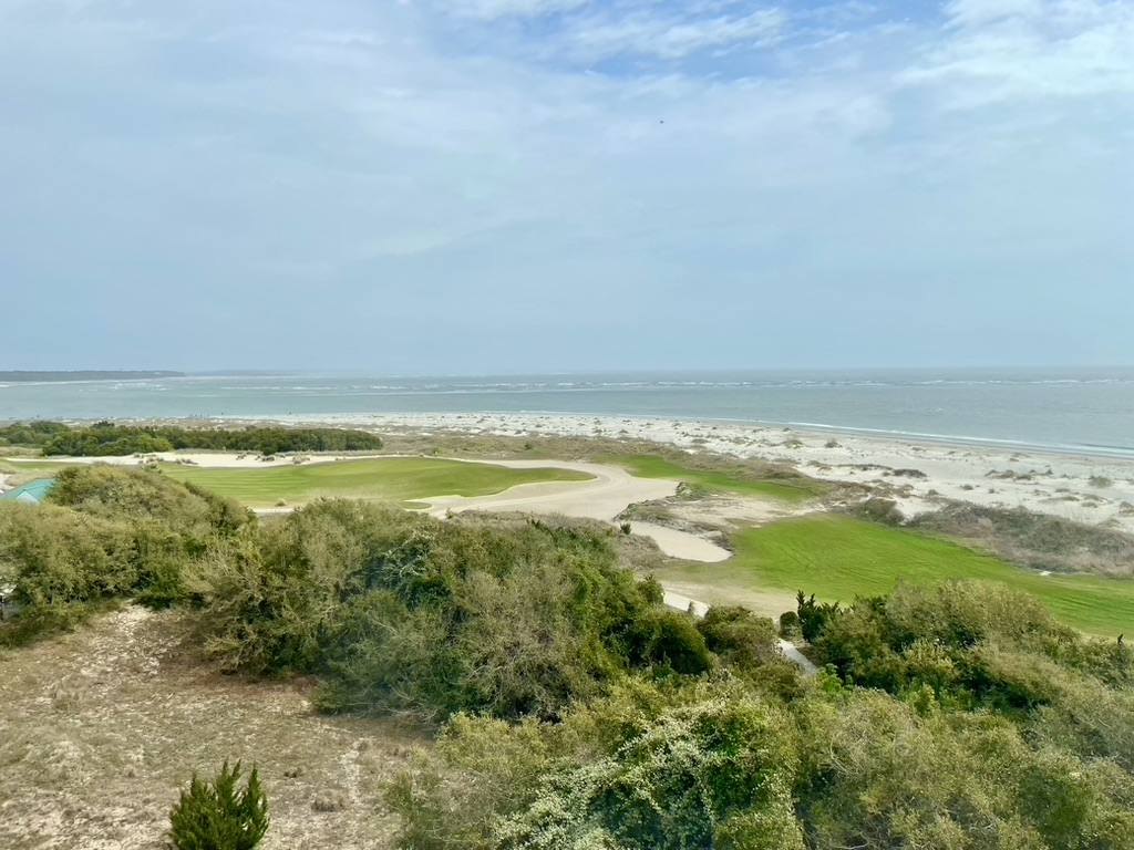 Golf course and dunes beside the ocean on Kiawah Island