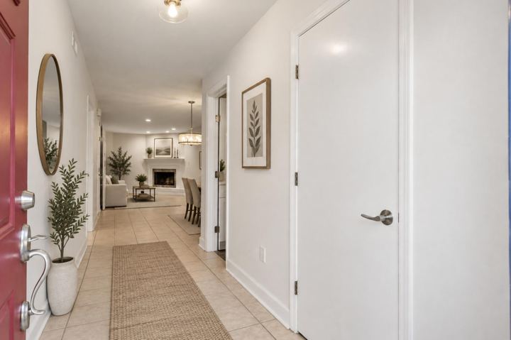 Entry hall looking toward the living room