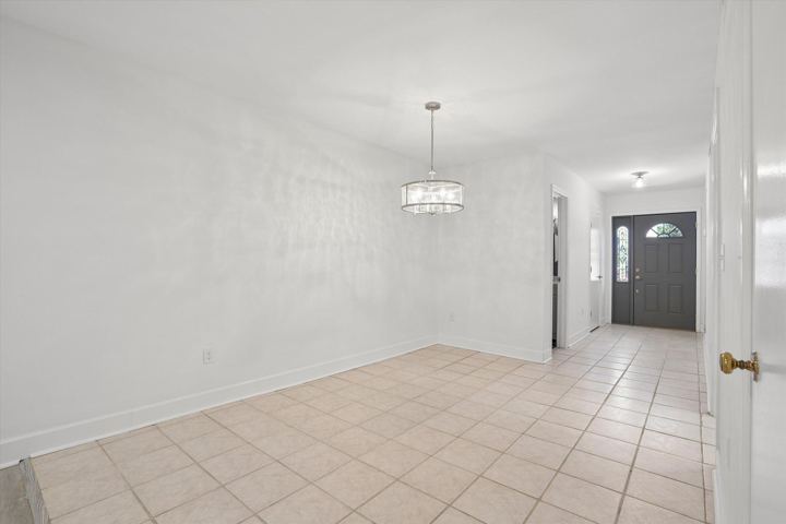Dining area beside the front door