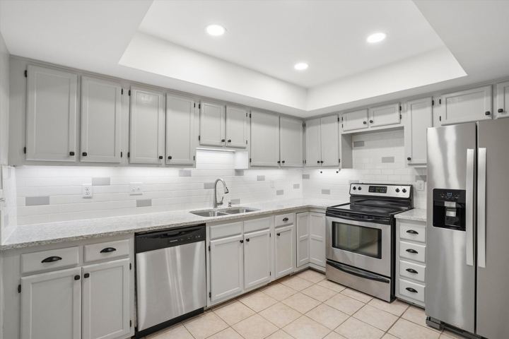Kitchen with stainless appliances