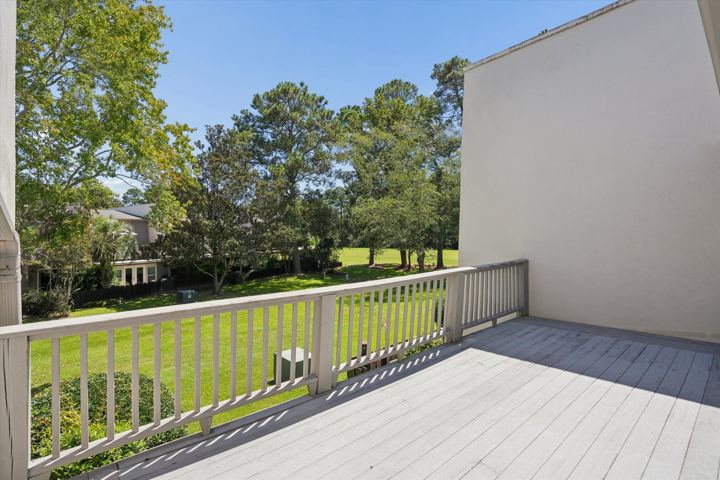 Private upstairs deck with golf course views